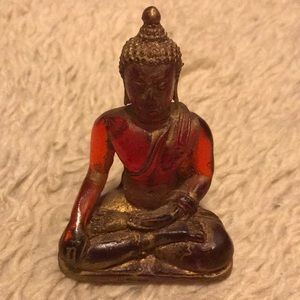 Red and gold Buddha statue